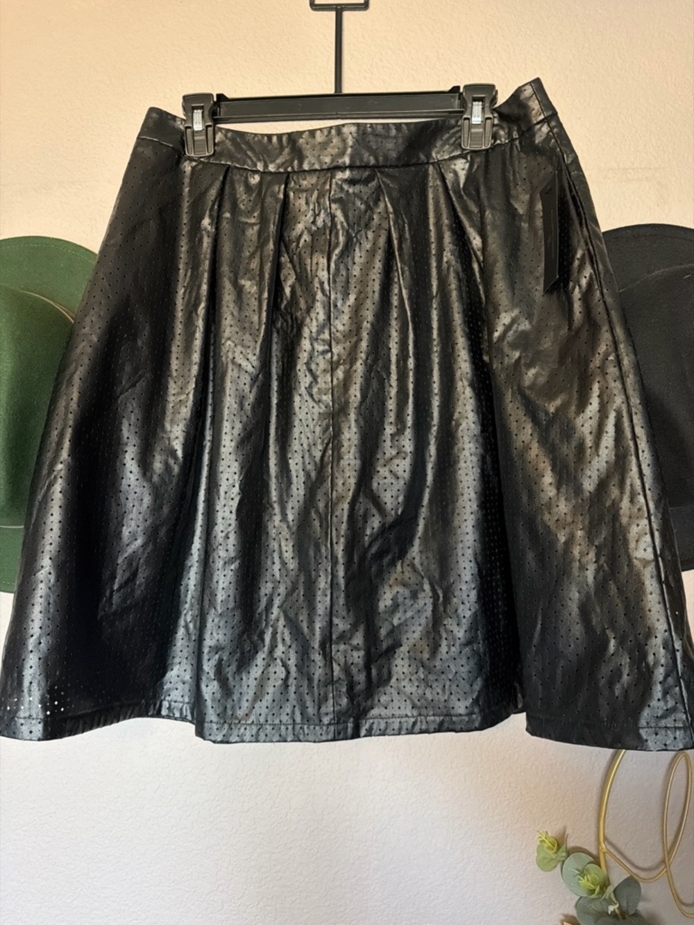 Worthington Black Faux Leather Skirt